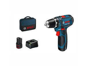 Aparafusadora/berbequim sem fio GSR 12V-15 + 2 Baterias 2.0Ah + Mala Lona BOSCH