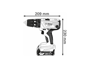 Aparafusadora/Berbequim com percussão sem fio GSB 18V-21 + 2 baterias GBA 18V 2.0Ah + SET 63 Acc BOSCH