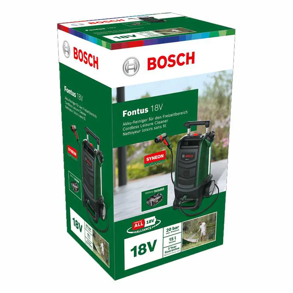 Aparelho de limpeza sem fio 18V FONTUS GEN II + Bateria e Carregador BOSCH 2