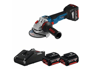 Rebarbadora sem fio com regulador de velocidade GWS 18V-10 SC (125mm) + 3x Baterias 5.0Ah BOSCH