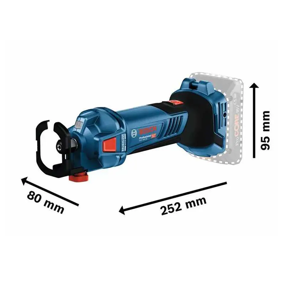Tupia para Gesso Cartonado GCU 18V-30 + Mala L-BOXX BOSCH 3