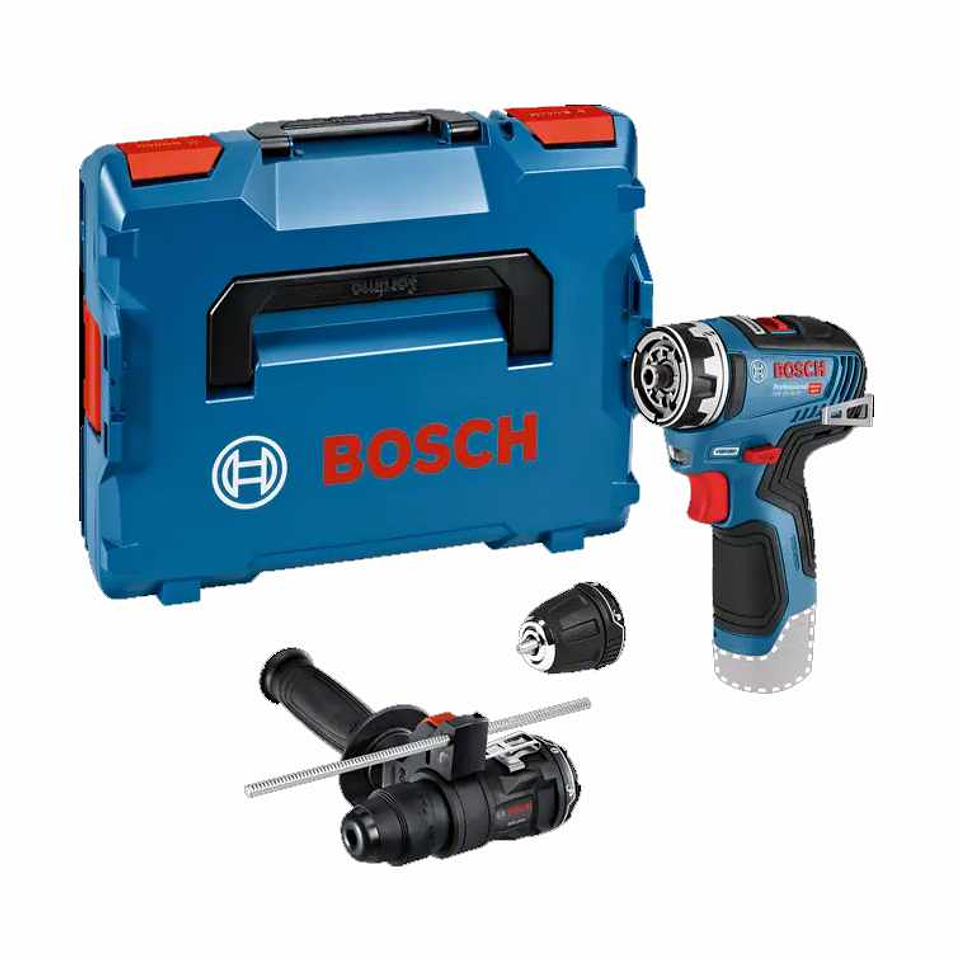 Aparafusadora/berbequim sem fio GSR 12V-35 FC + GFA 12-H + GFA 12-B + L-BOXX 102 BOSCH 1