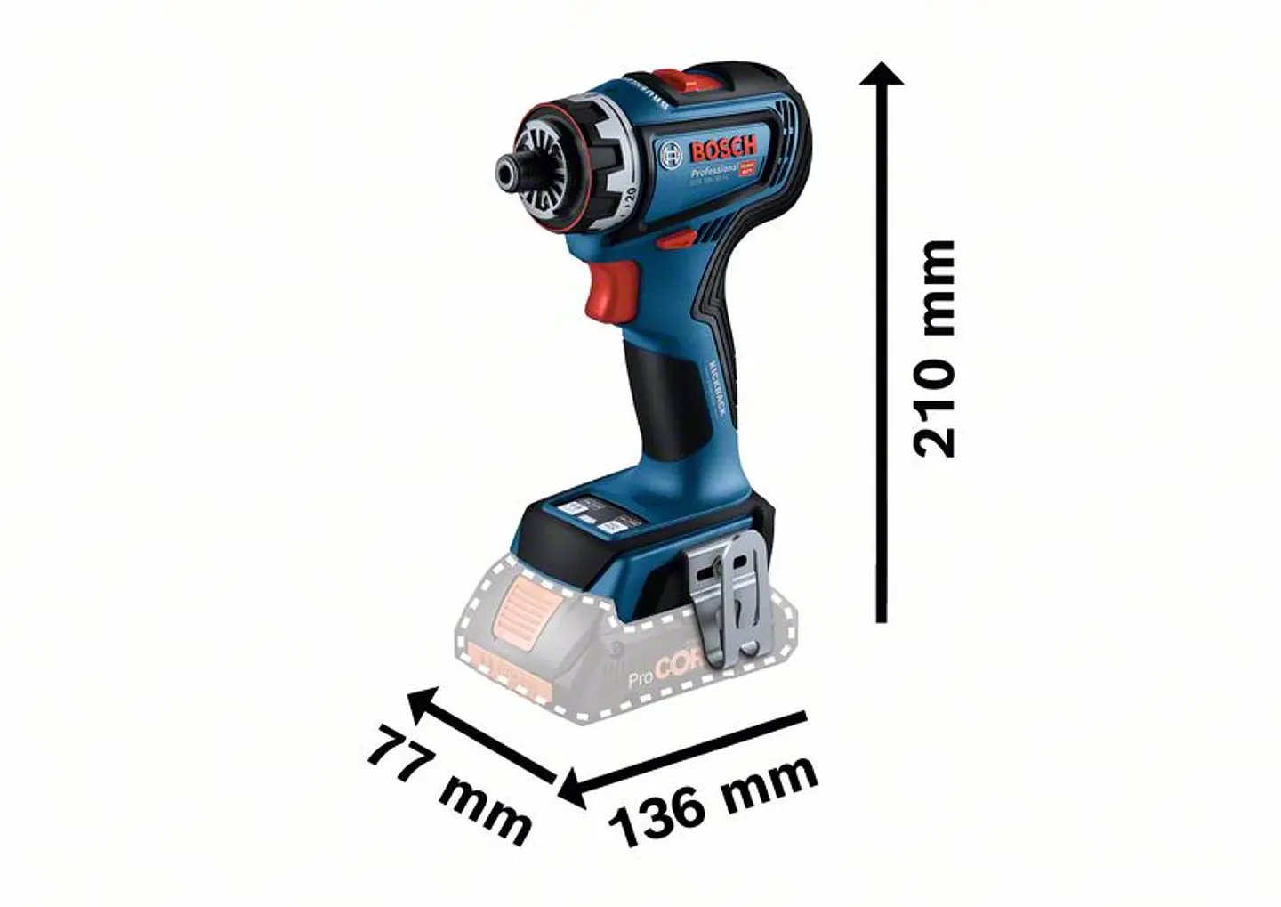 Aparafusadora/Berbequim sem fio FlexiClick GSR 18V-90 FC (versão básica) BOSCH 2