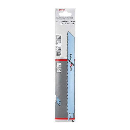 Lamina de serra sabre S 1122 BF FLEXIBLE FOR METAL BOSCH 3