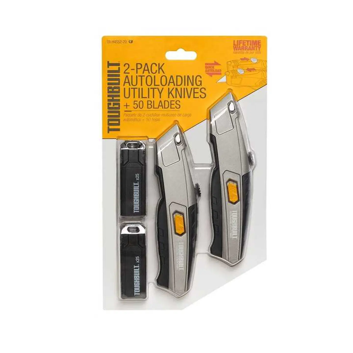 Pack 2 facas multiusos com carregamento automatico TB-H4S52-20 TOUGHBUILT 2