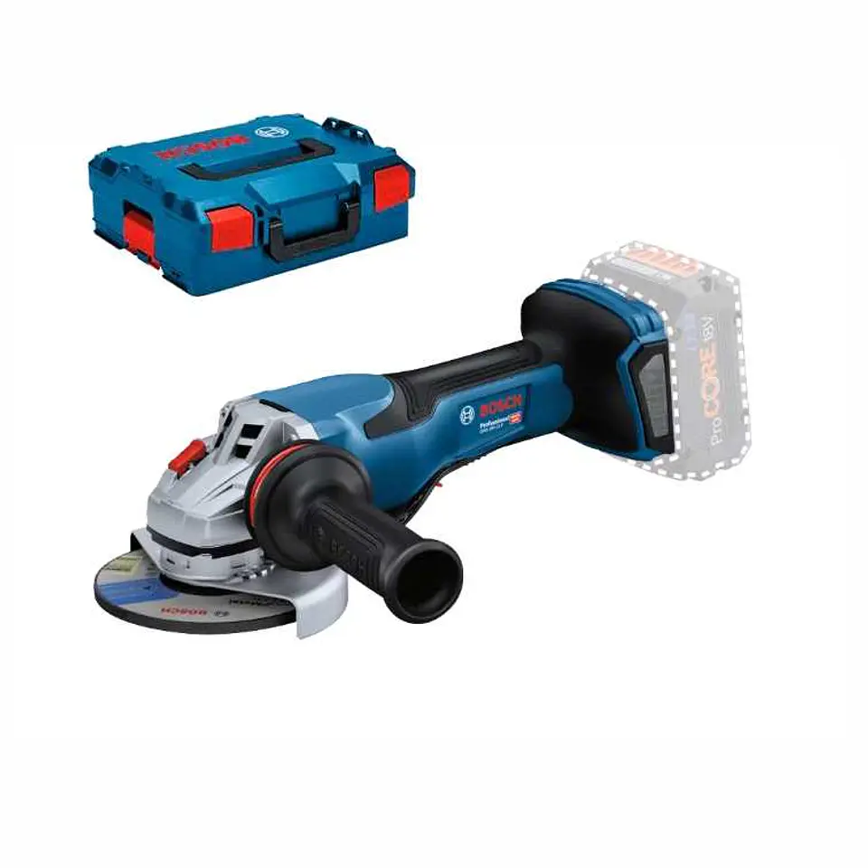 Rebarbadora sem fio BITURBO GWS 18V-15 P + Mala L-BOXX BOSCH  1