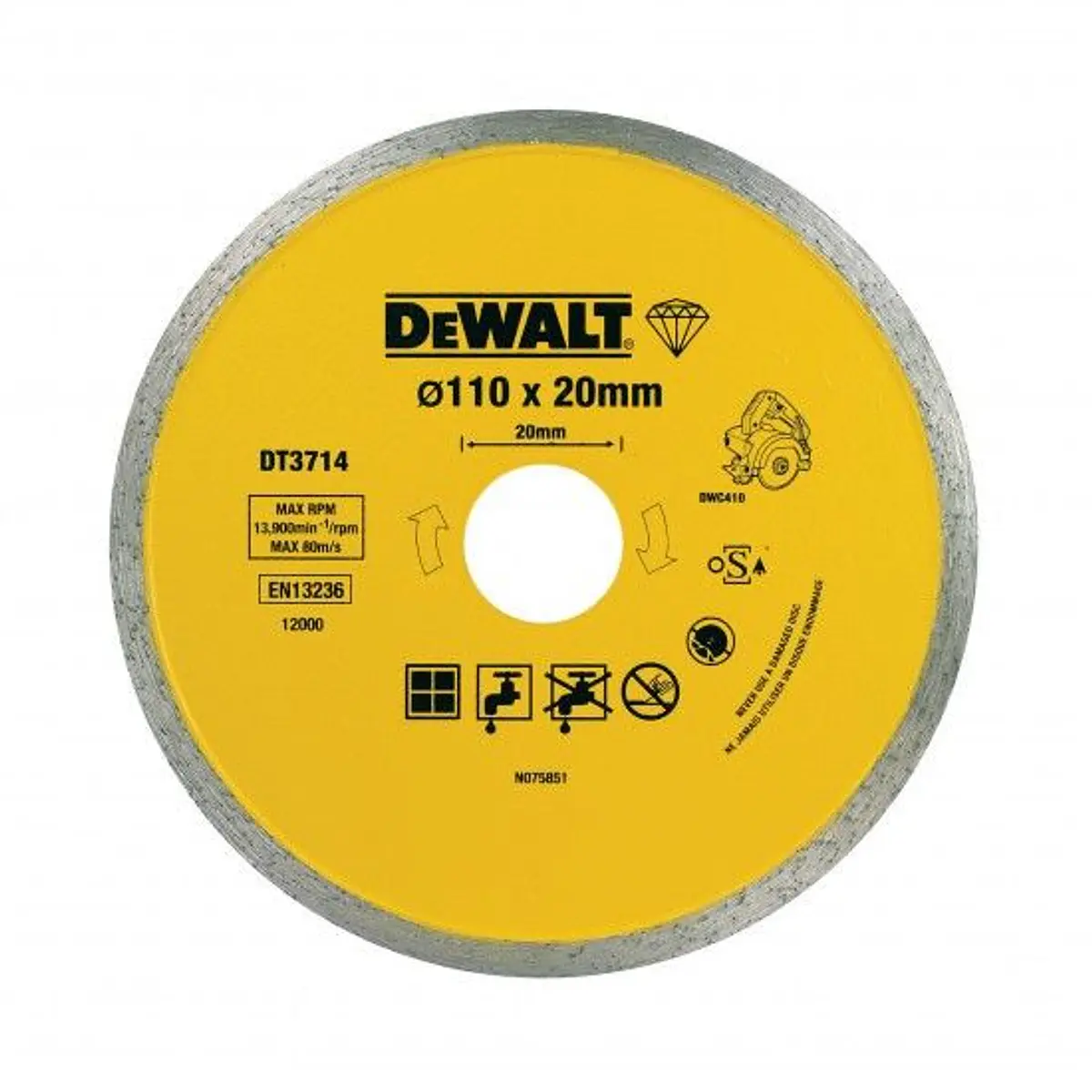 Disco De Corte Acero Inoxidable Dewalt 7" DW84704
