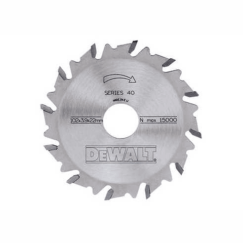 Disco p/ranhuradora 102mm furo 22mm 12 dentes DT1306-QZ DEWALT