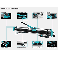 Cortador manual profissional para peças cerâmicas 1200mm LION TCB1200 BIHUI