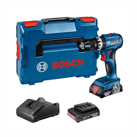 Aparafusadora/Berbequim com percussão sem fio GSB 18V-45 + 2 Baterias 18V 2.0Ah + Mala L-BOXX BOSCH