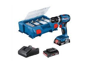 Aparafusadora/Berbequim com percussão sem fio GSB 18V-45 L-Case Pick & Click + 2 Baterias 18V 2.0Ah BOSCH