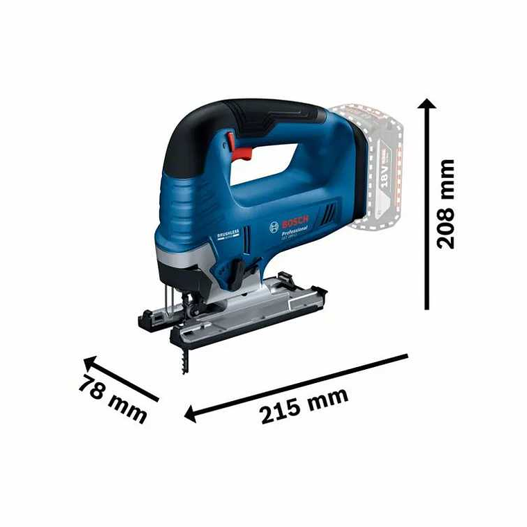 Serra vertical tico tico sem fio GST 18V-155 BC + 2 Baterias ProCORE18V 4.0Ah BOSCH 3