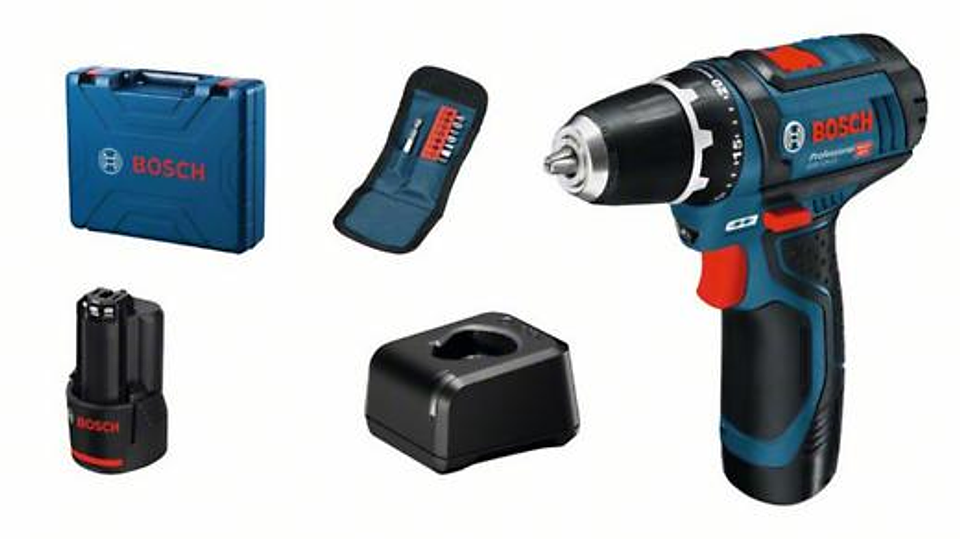 Aparafusadora sem fio GSR 12V-15 + 2 BATERIAS DE 2.0 AH BOSCH 1
