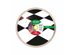 Disco corte de diamante corte húmido em cerâmico 300x25,4mm W660300 SC 660 MUSSOL