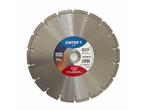 Disco de corte diamante 230mm universal WS7230 SINTER 7 MUSSOL