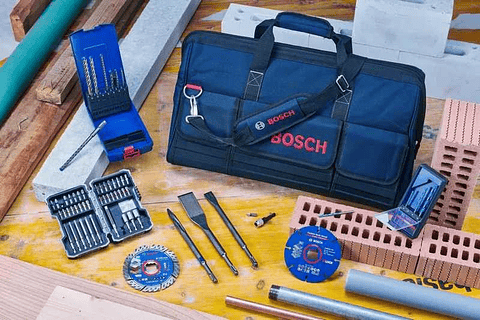 Conjunto de acessórios para construção com Bolsa transporte BOSCH