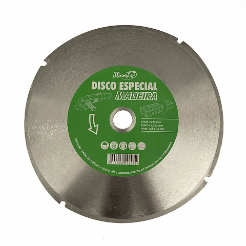 Disco de Corte Madeira para Rebarbadoras Ø230mm MACFER 
