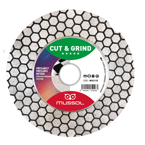 Disco Diamante para Grês Porcelânico Cut & Grind MUSSOL 1