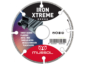 Disco Electrodepositado Corte Metal/Inox Iron Xtreme MUSSOL