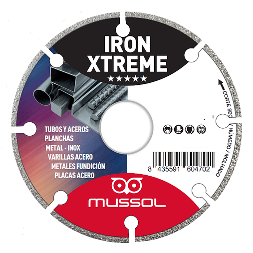 Disco Electrodepositado Corte Metal/Inox Iron Xtreme MUSSOL 1