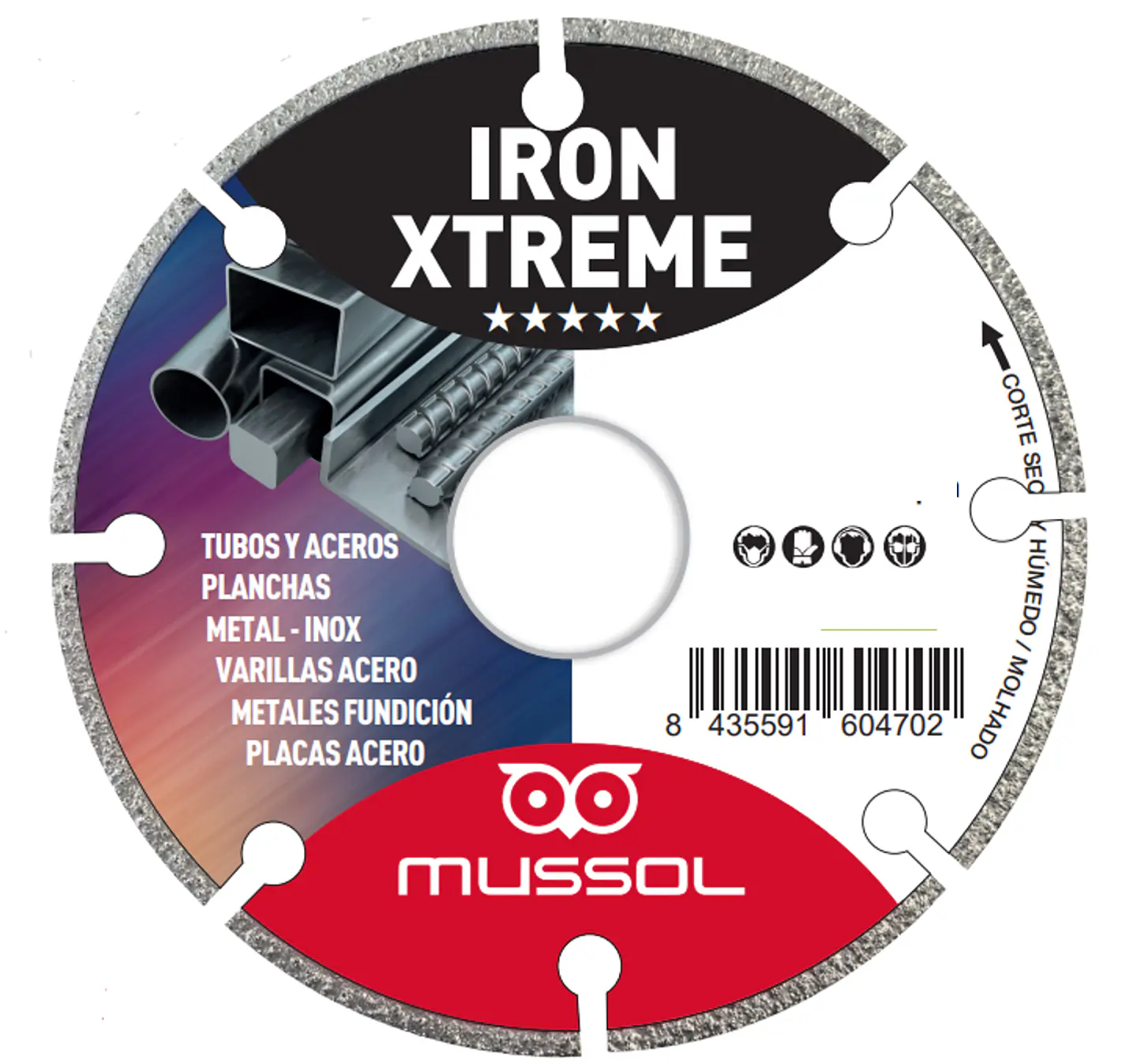 Disco Electrodepositado Corte Metal/Inox Iron Xtreme MUSSOL 1