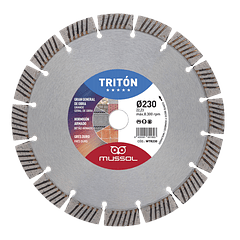 Disco de corte diamante 230mm Turbo TRITÓN MUSSOL