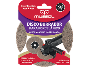Disco de Limpeza de Cerâmica 115mm K64 MUSSOL