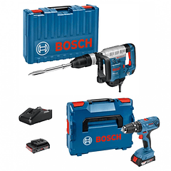 Martelo demolidor SDS max GSH 5 CE + OFERTA Berbequim GSB 18V-21 (2x Baterias 18V 2.0Ah) BOSCH