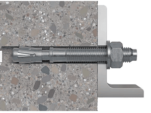 5 Un. Bucha com Perno de ancoragem em Aço Zincado FBN 20X165 (20/20) FISCHER