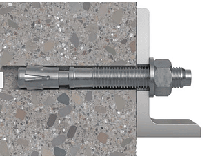 5 Un. Bucha com Perno de ancoragem em Aço Zincado FBN 20X165 (20/20) FISCHER