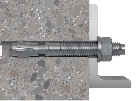 5 Un. Bucha com Perno de ancoragem em Aço Zincado FBN 20X165 (20/20) FISCHER