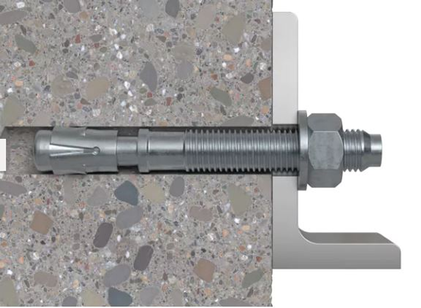 5 Un. Bucha com Perno de ancoragem em Aço Zincado FBN 20X165 (20/20) FISCHER 2
