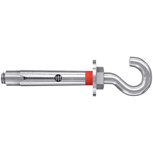 10 Un. Bucha Metalica com Gancho Aberto Zincado FSL M6x45 H D8 FISCHER 1