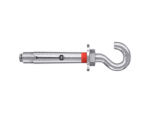 10 Un. Bucha Metalica com Gancho Aberto Zincado FSL M12x80 H D16 FISCHER 