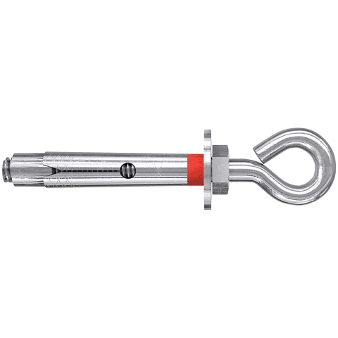 10 Un. Bucha Metalica com Gancho Fechado Zincado FSL M12x80 EY D16 FISCHER