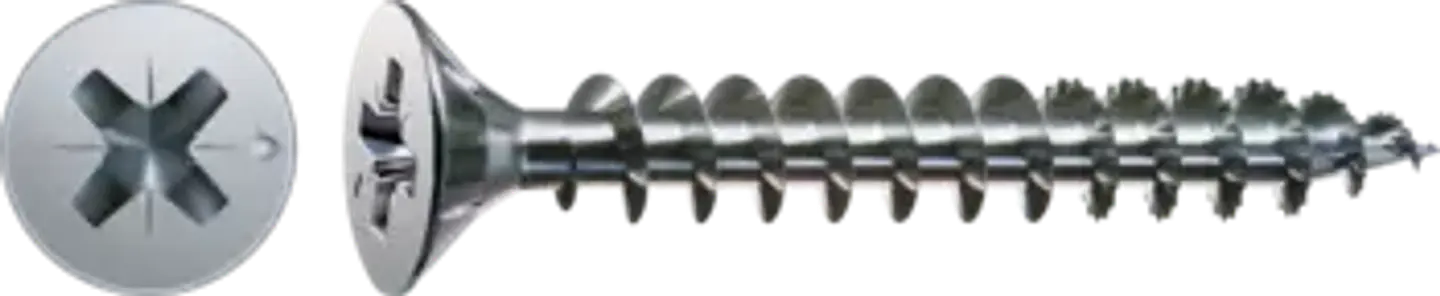 Parafuso Universal Pozidrive Zincado 2,5x12 WIROX (1000 Un.) SPAX 1