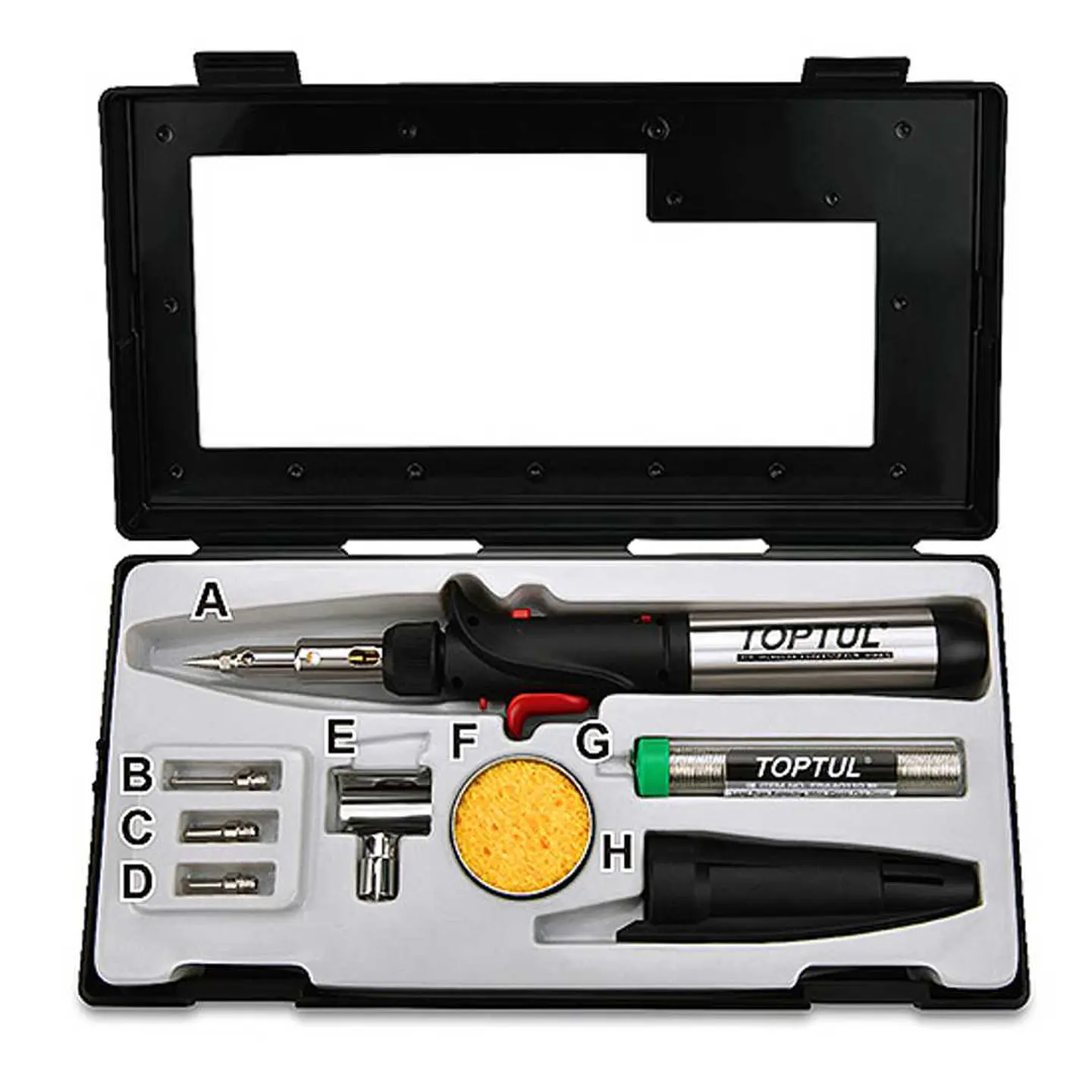 Conjunto de ferro de soldar a gás EGAE0801 TOPTUL 1