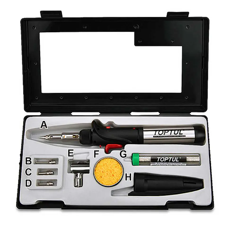Conjunto de ferro de soldar a gás EGAE0801 TOPTUL 1