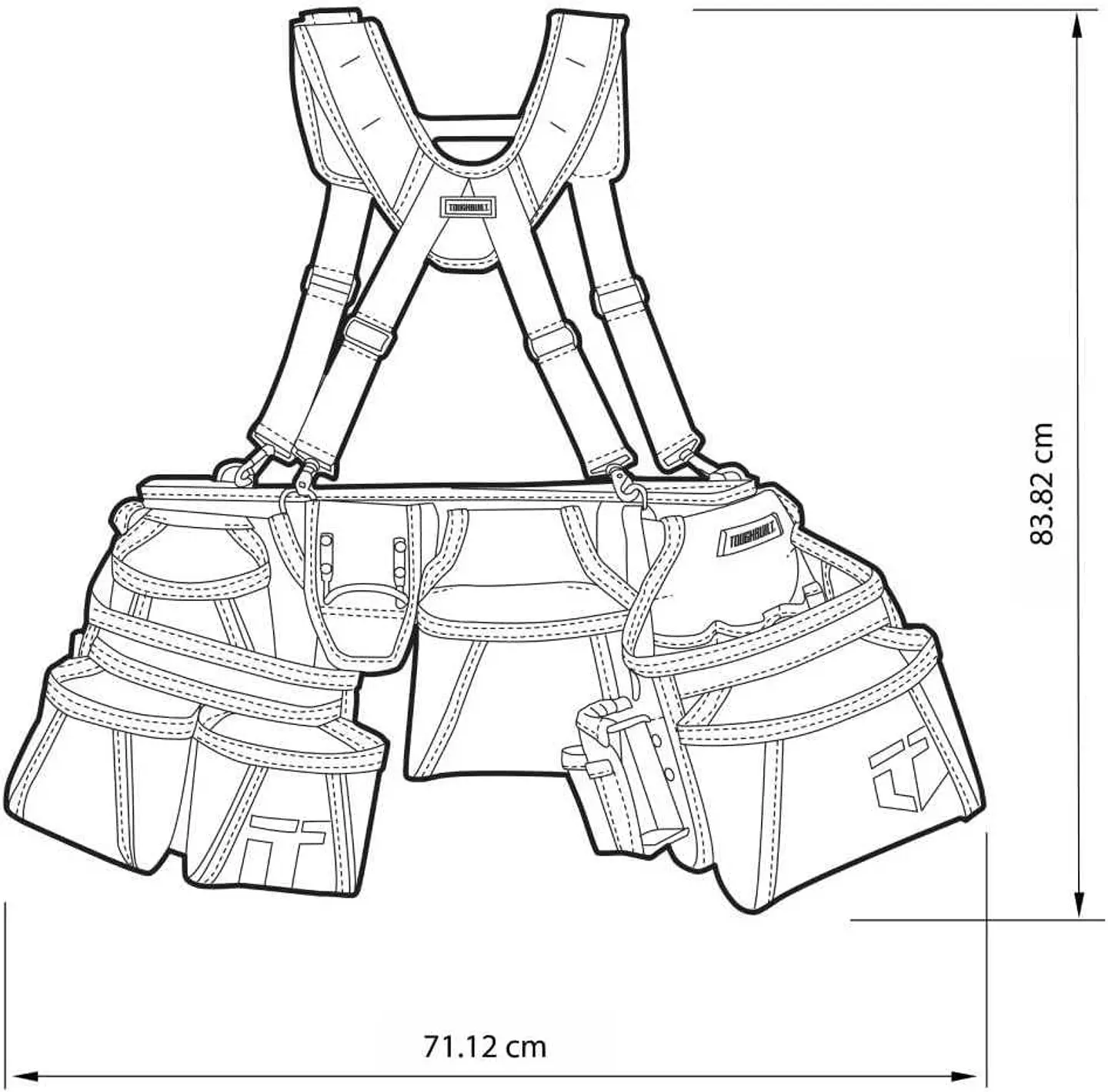 Conjunto de Cinto com alças para Construção Civil TB-301-6 TOUGHBUILT 3