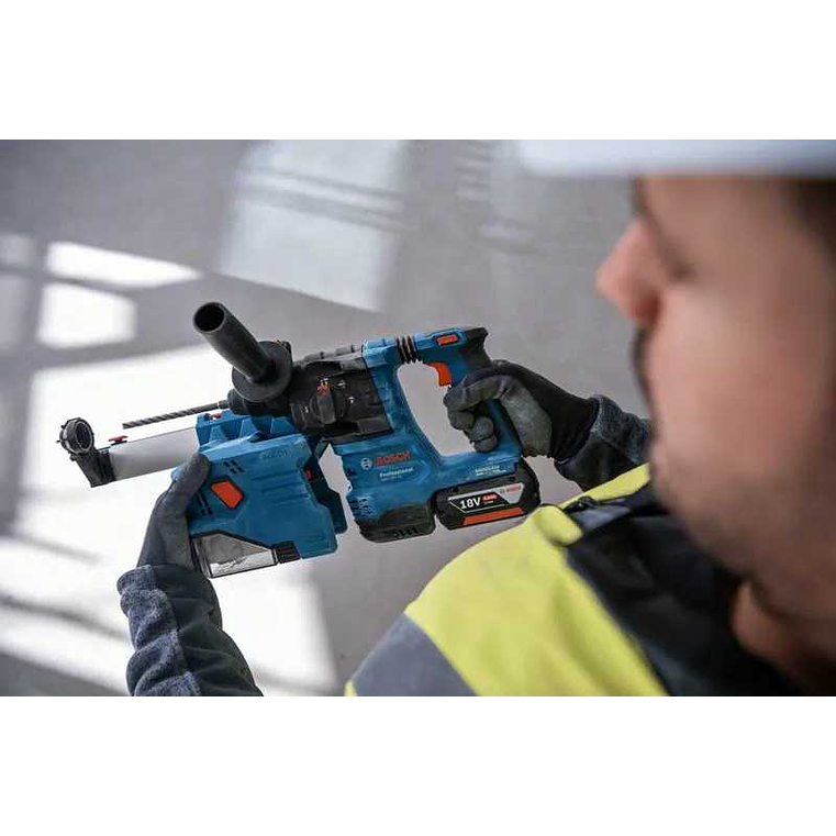 Martelo perfurador SDS plus sem fio GBH 18V-22 + GDE 18V-12 + Mala L-BOXX 238 BOSCH 7