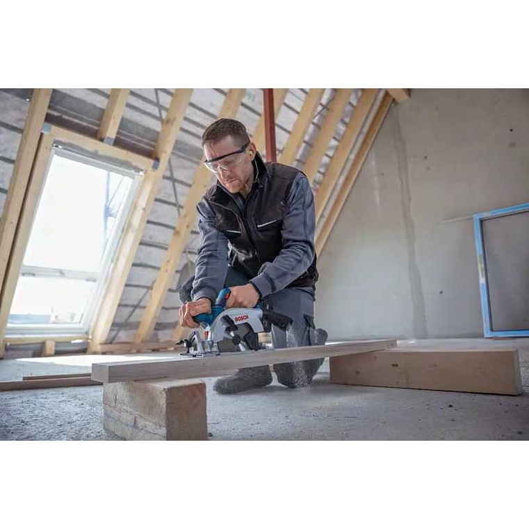 Serra circular sem fio com disco à esquerda GKS 18V-57-2 L + Mala L-BOXX 238 BOSCH 5