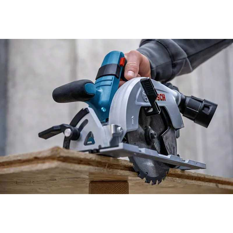 Serra circular sem fio com disco à esquerda GKS 18V-57-2 L + Mala L-BOXX 238 BOSCH 6