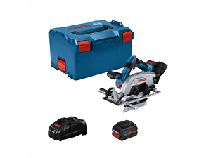Serra circular sem fio com disco à esquerda GKS 18V-57-2 L + 2x ProCORE18V 5.5Ah + Mala L-BOXX 238 BOSCH