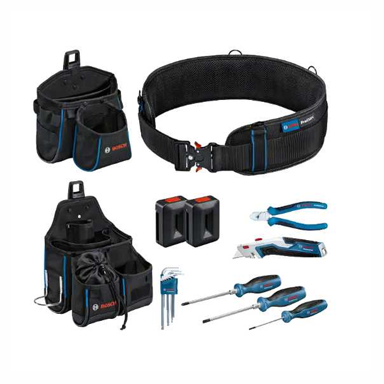 Conjunto de ferramentas manuais com bolsas e cinto BOSCH 1