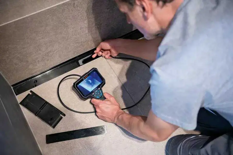 Câmara de inspecção de alta resolução GIC 12V-5-27 C + 1 bateria 12V 2.0Ah + Mala L-BOXX BOSCH 6