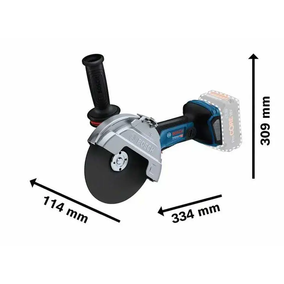 Rebarbadora sem fio BITURBO GWS 18V-180 P em L-BOXX BOSCH  2