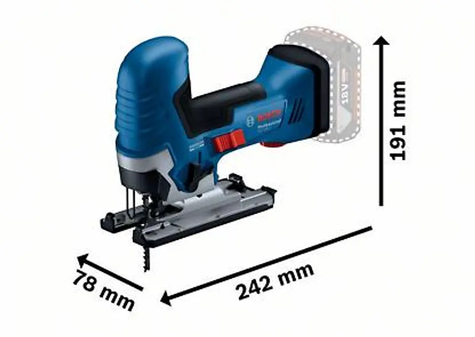 Serra vertical tico tico a bateria 18 Volts GST 18V-125 S BOSCH 2