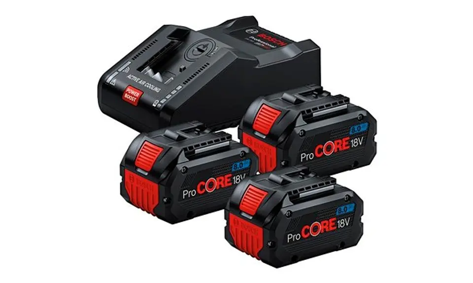 Conjunto 3 baterias ProCORE18V 8.0Ah + carregador GAL 18V-160 BOSCH  1