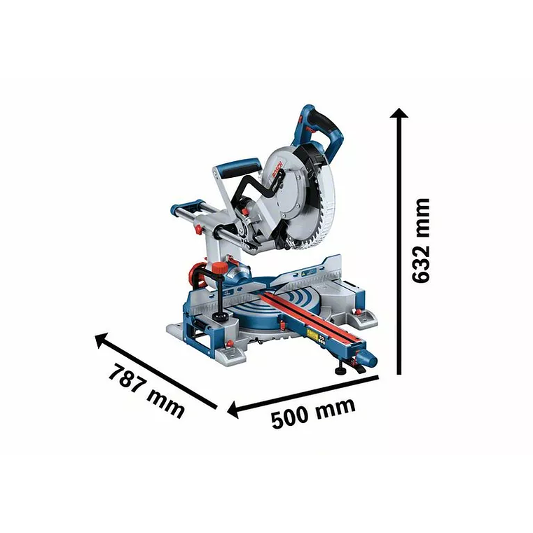 Serra de meia esquadria sem fio BITURBO GCM 18V-254 D BOSCH  3