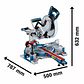 Serra de meia esquadria sem fio BITURBO GCM 18V-254 D BOSCH  - Thumbnail 3
